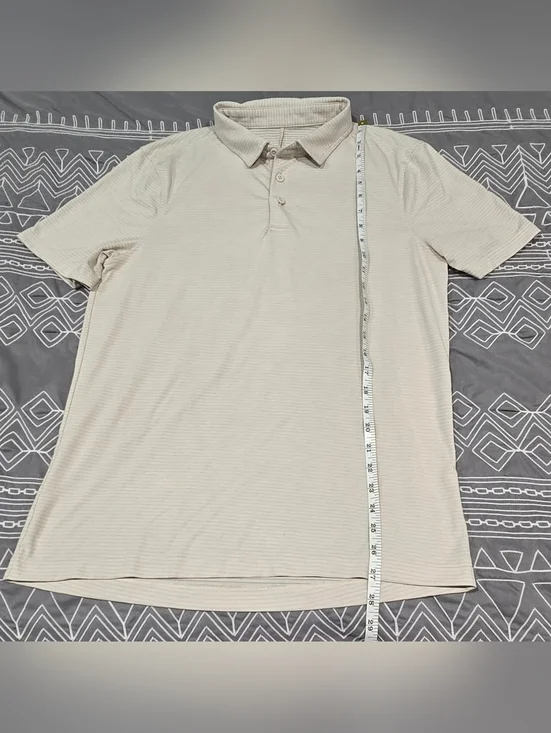 Lululemon Mens Performance Striped Polo Size Small - Picture 2 of 4